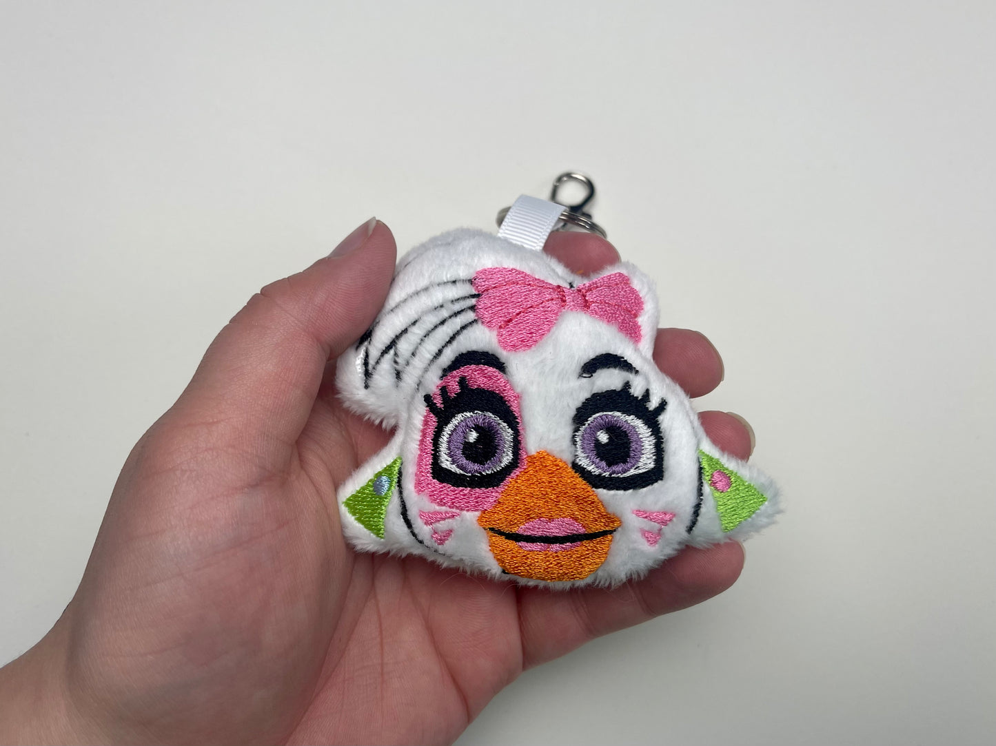 Punk Rock Chick Plush Charm, Guitarist Chicken, RockStar Keychain, Horror, Monsters, Handmade Plushie Keychain, Video Game Inspired, Made to Order