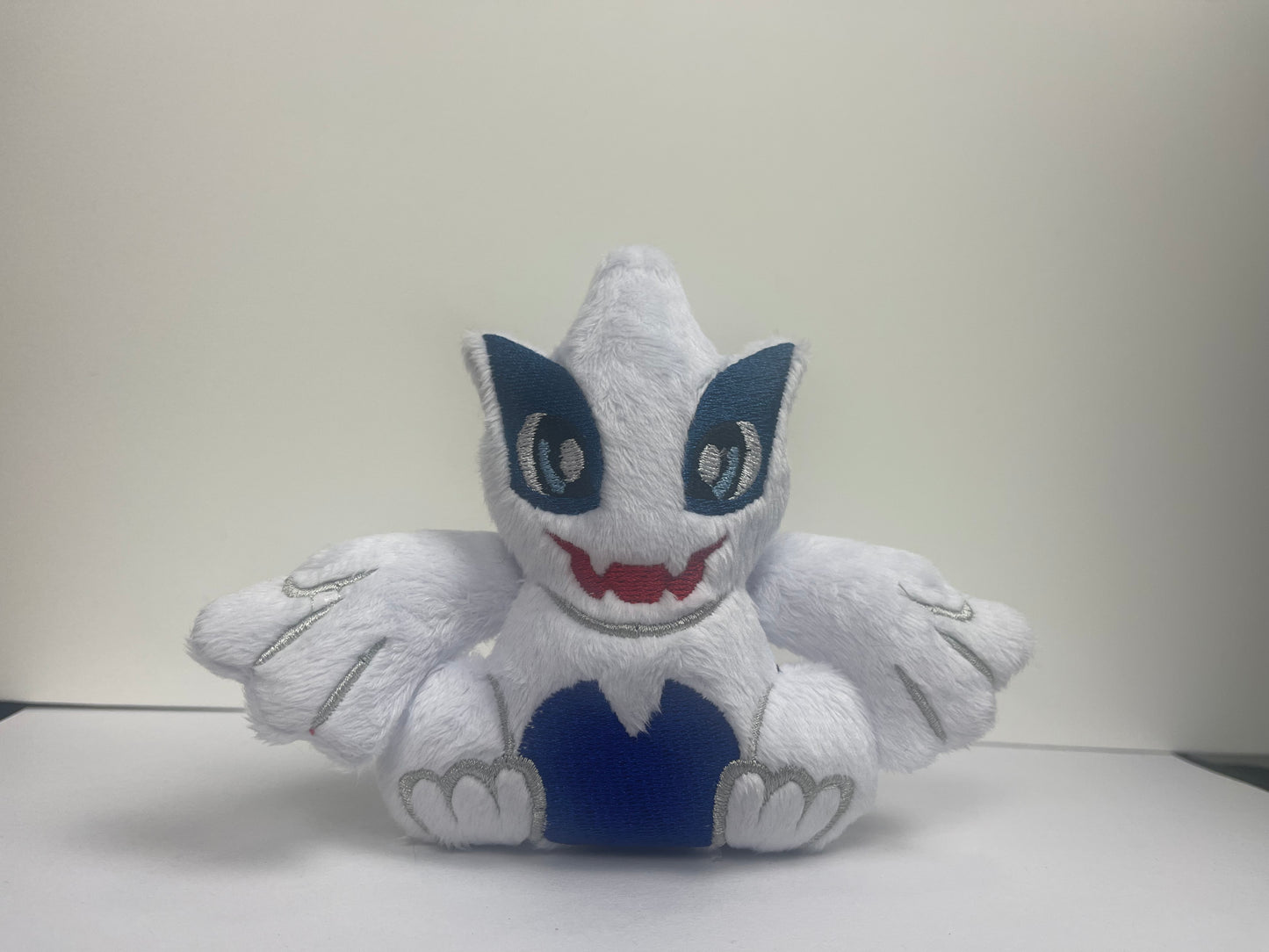 Sitting OCEAN MOTHER Plushie Handmade, Anime Monster inspired Plush, Shiny, Shadow, Water, Made to Order