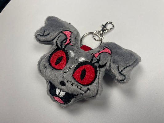 Stitched Evil Bunny Plush Charm, Keychain, Horror, Monsters, Mascot Animatronic, Handmade Plushie Keychain, Video Game Inspired, Made to Order